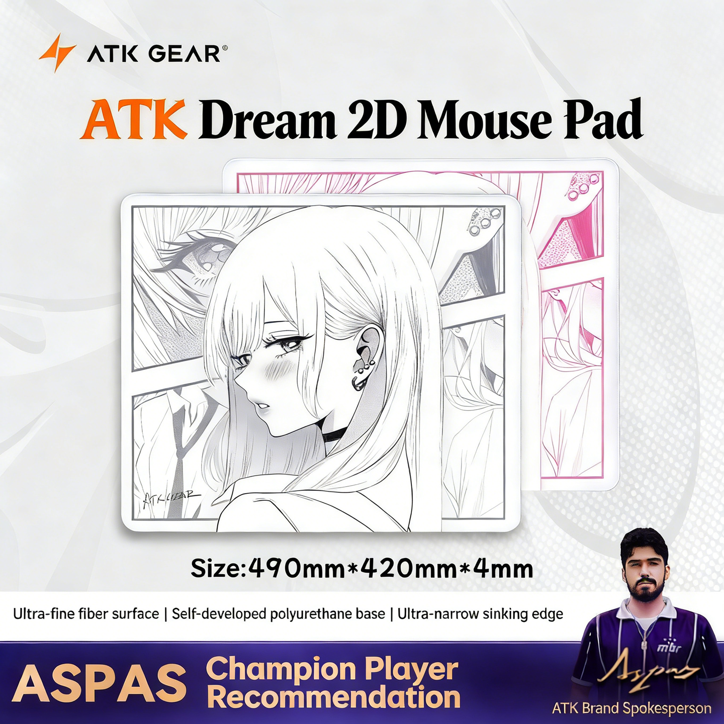 ATK Dream Anime Mouse Pad 490x - Esports Gaming Mouse Pad 리뷰 및 가격