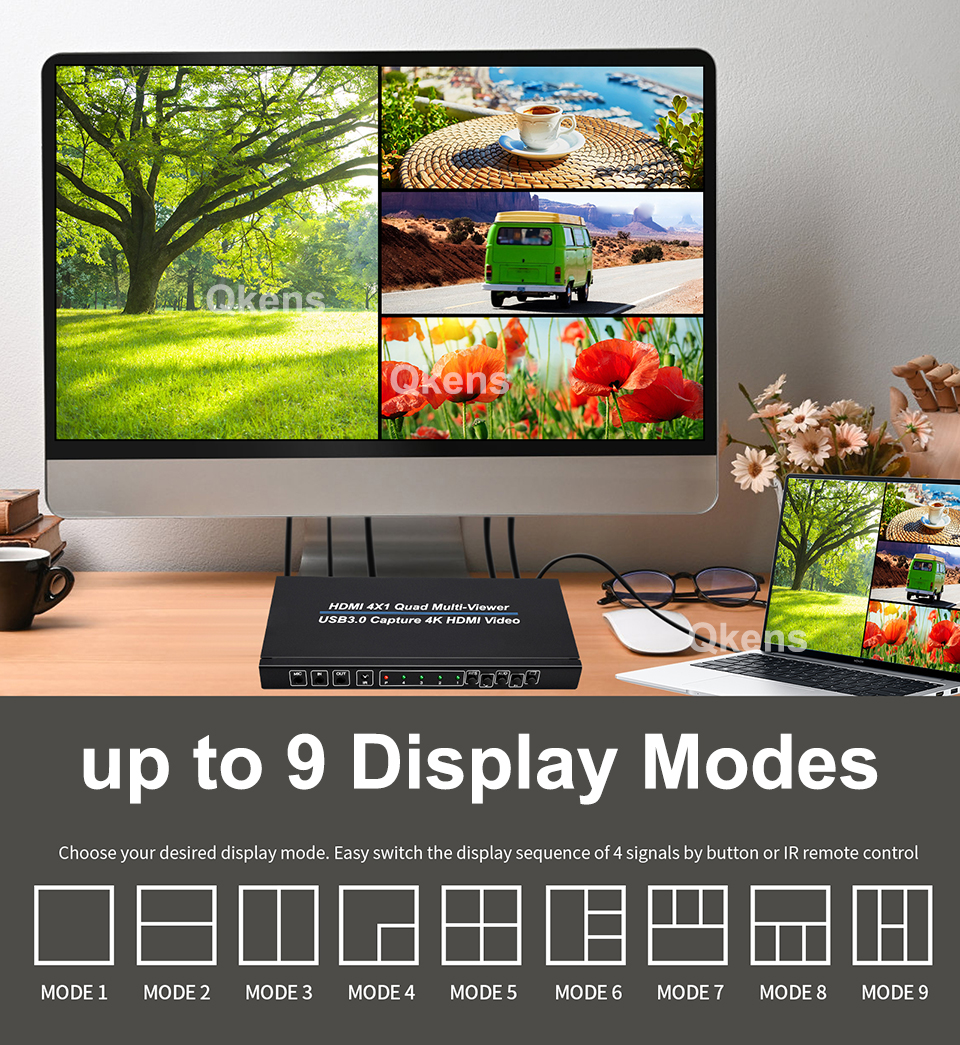4K 4x1 HDMI Multiviewer with U - Capture Card 4K Hdmi 리뷰 및 가격