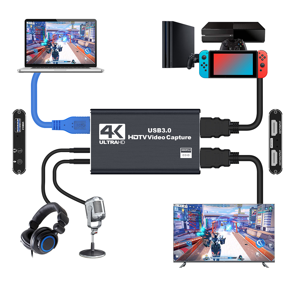 USB 3.0 4K HDMI-Compatible Cap - Capture Card 4K Hdmi 리뷰 및 가격