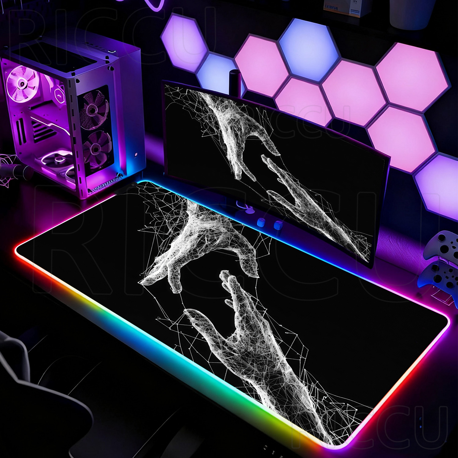 RGB XXL HD Large Black White G - Esports Gaming Setup 리뷰 및 가격