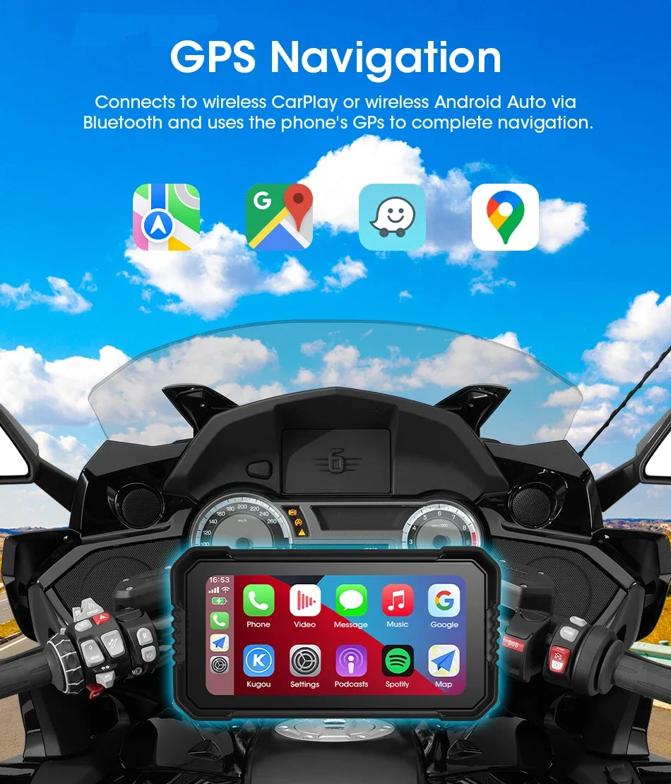 6.25 inch Motorcycle Carplay S - Dual Monitor Stand 리뷰 및 가격